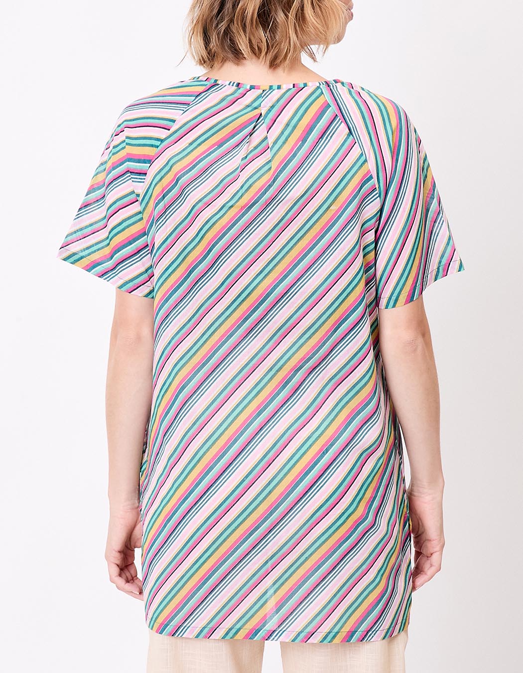 Short-sleeve organic cotton tunic femme La Fiancée