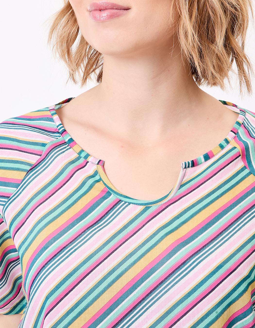 Short-sleeve organic cotton tunic femme La Fiancée