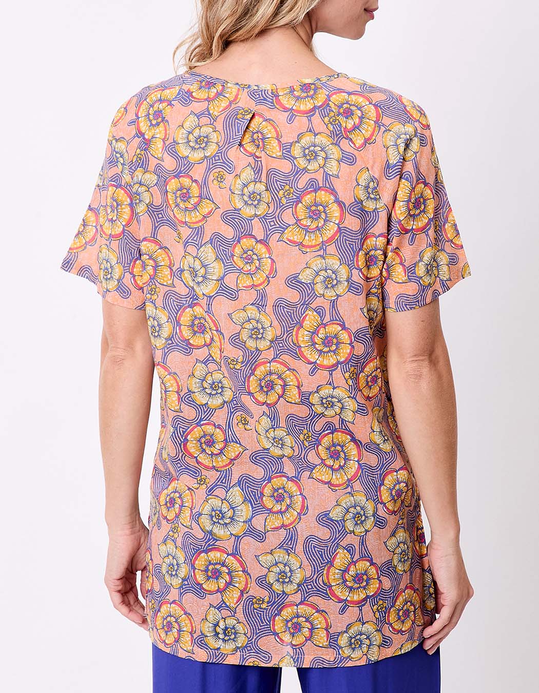 Short-sleeve organic cotton tunic femme La Fiancée