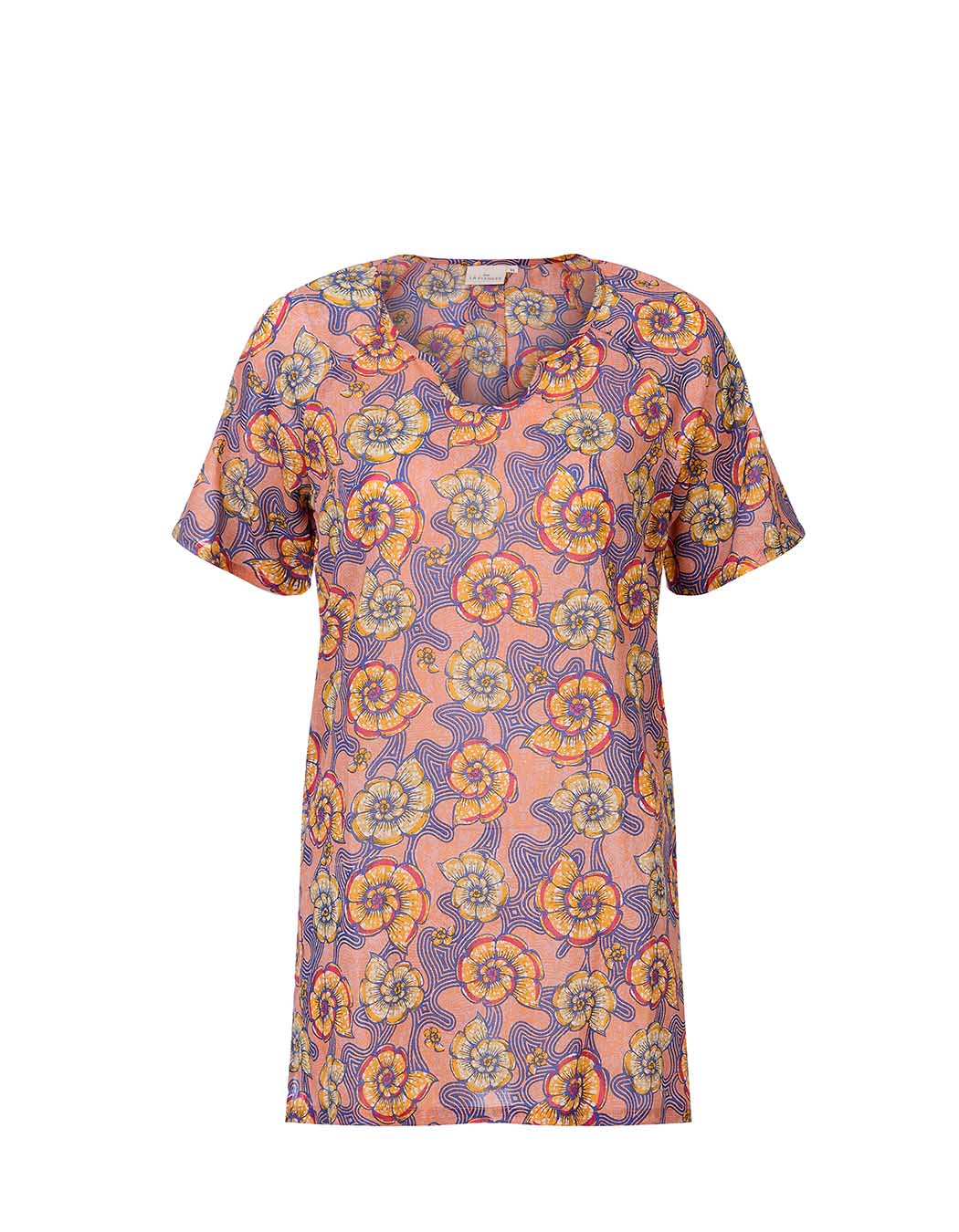 Short-sleeve organic cotton tunic femme La Fiancée