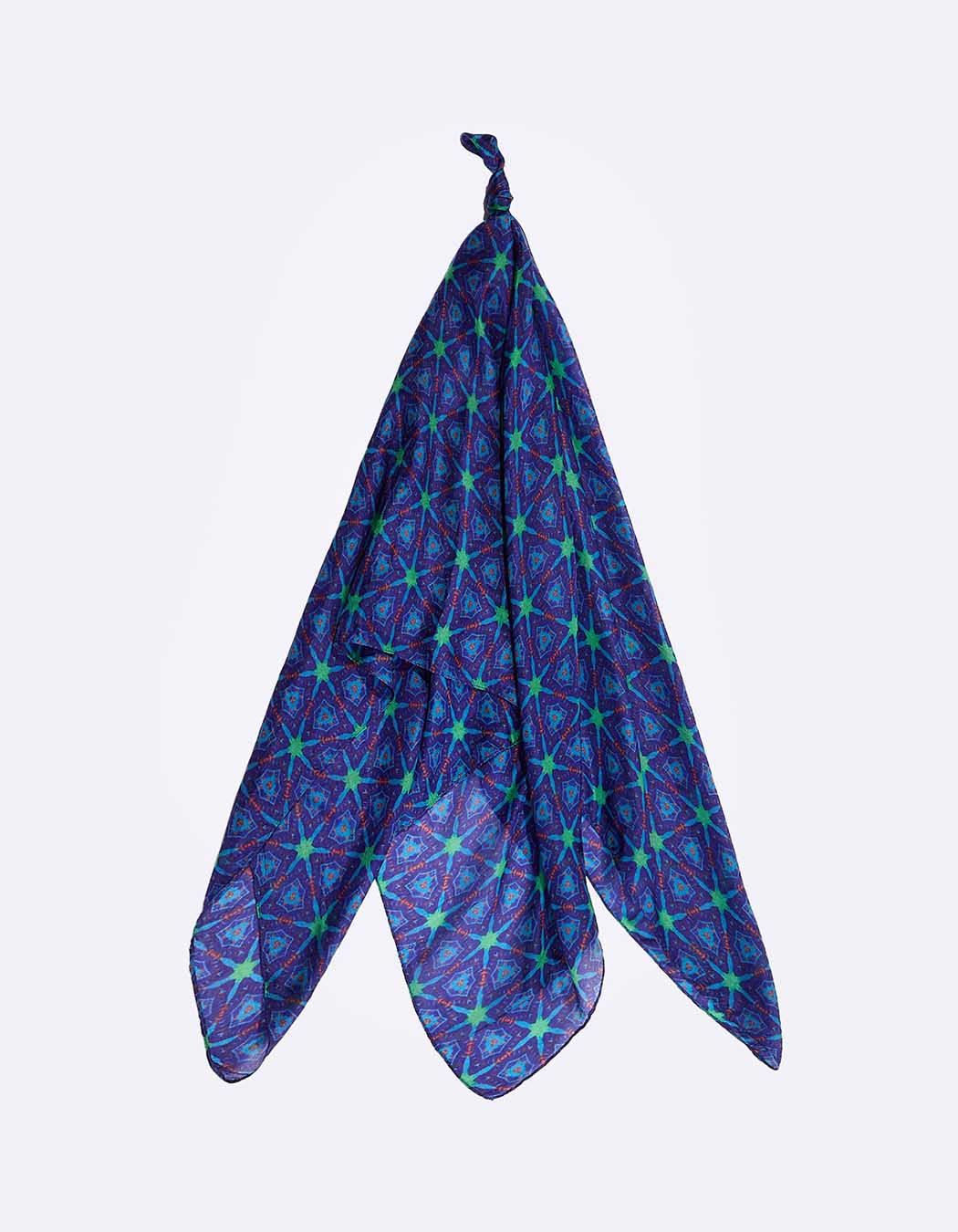 Large printed silk square femme La Fiancée