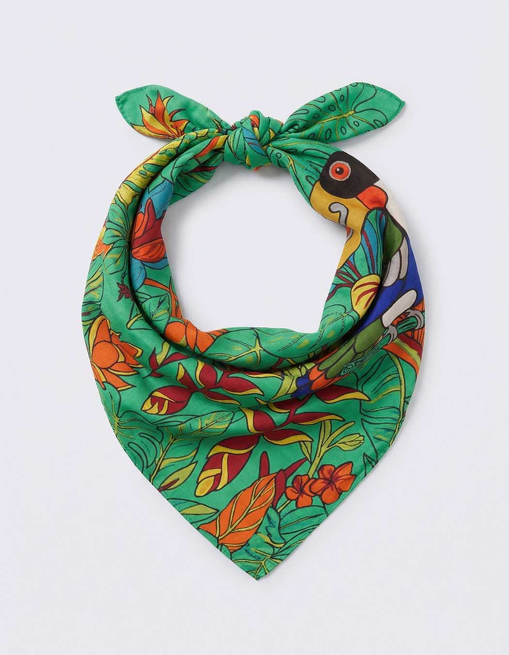 Printed silk scarf femme La Fiancée