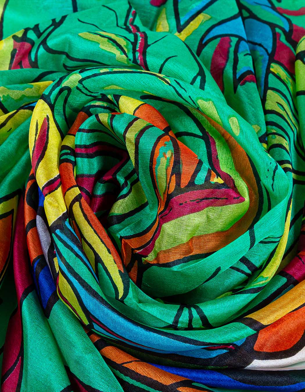 Printed silk scarf femme La Fiancée
