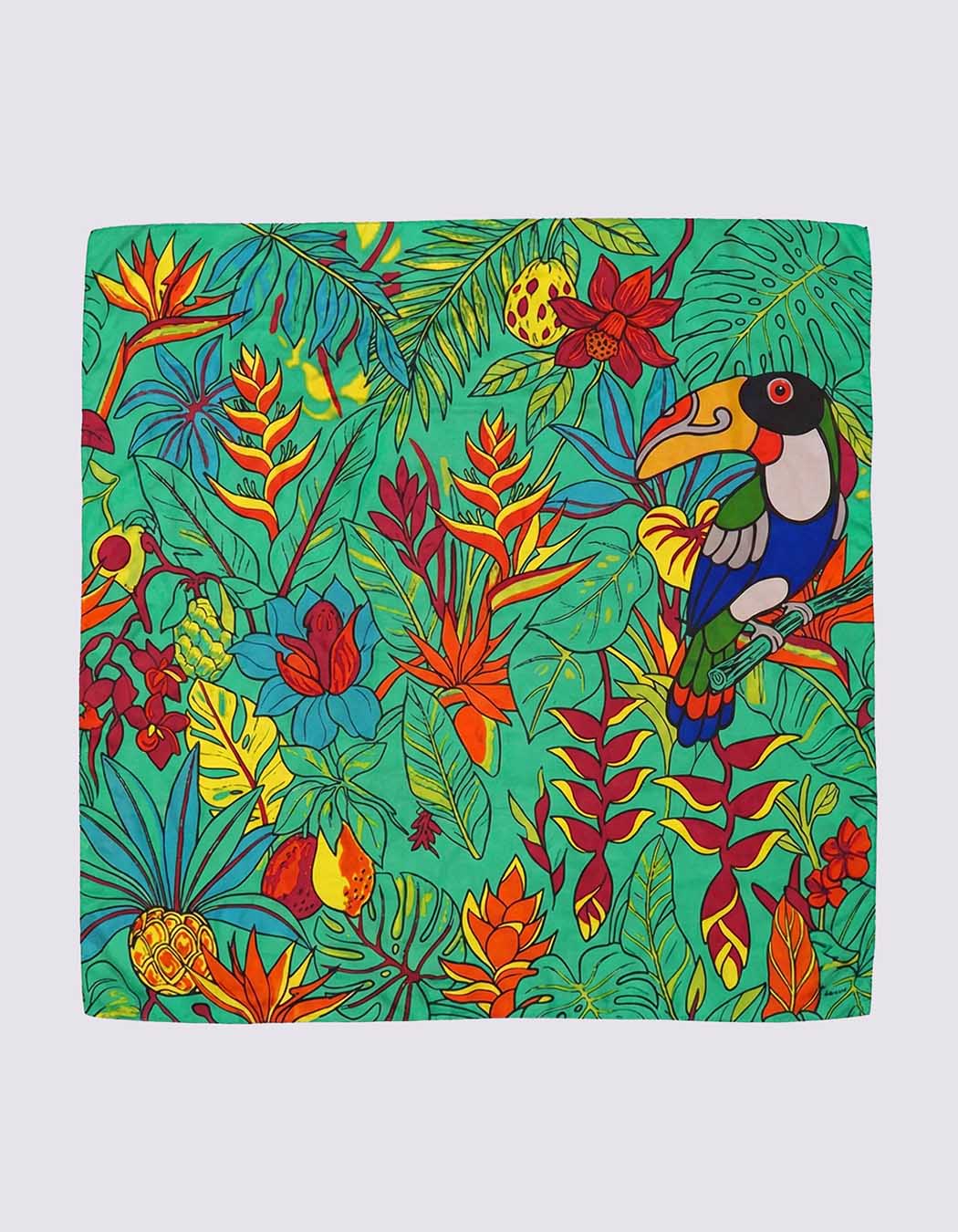 Printed silk scarf femme La Fiancée