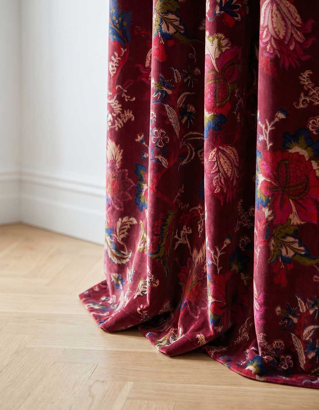 Printed velvet curtain 100 x 250 cm femme La Fiancée