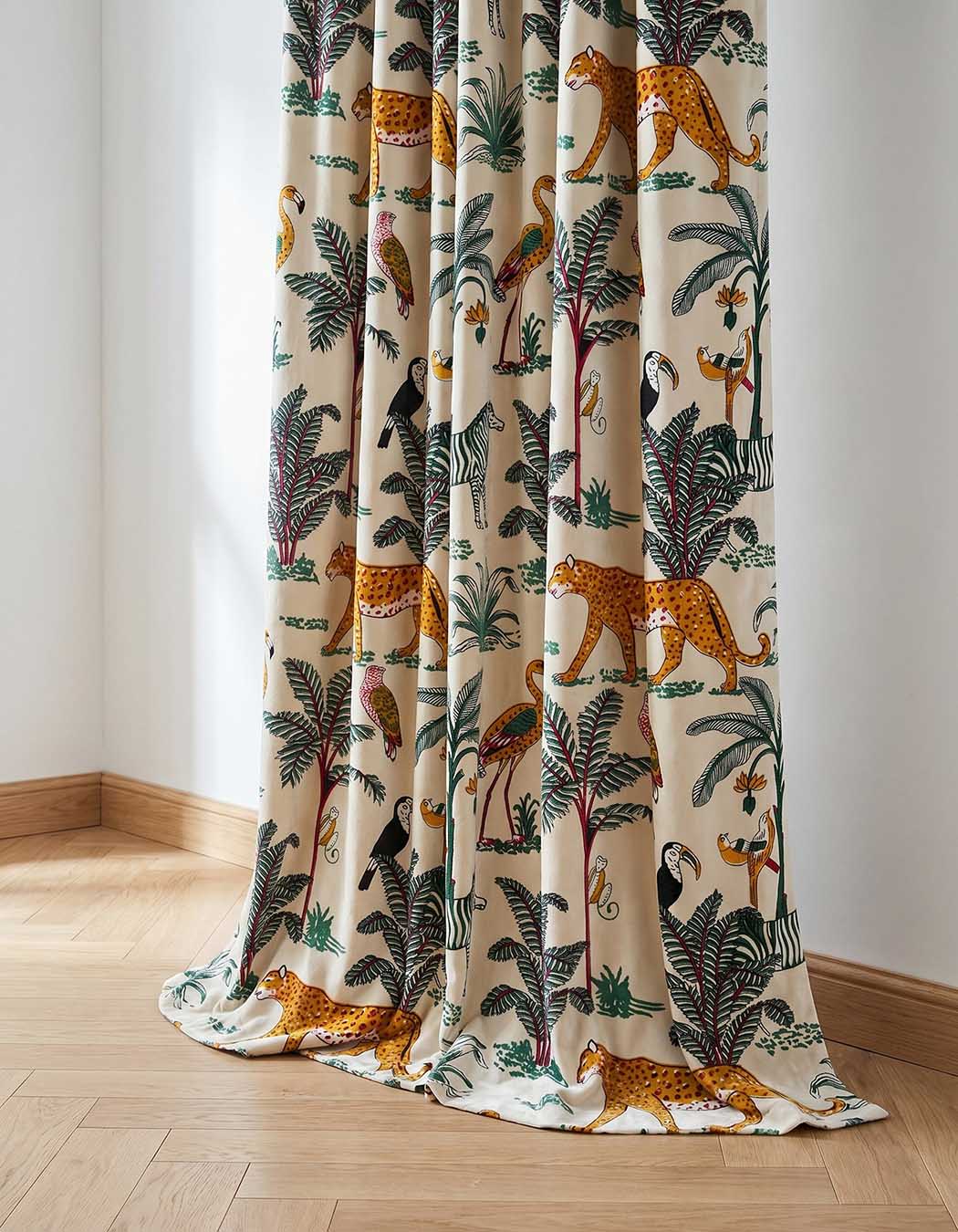 Printed velvet curtain 100 x 250 cm femme La Fiancée