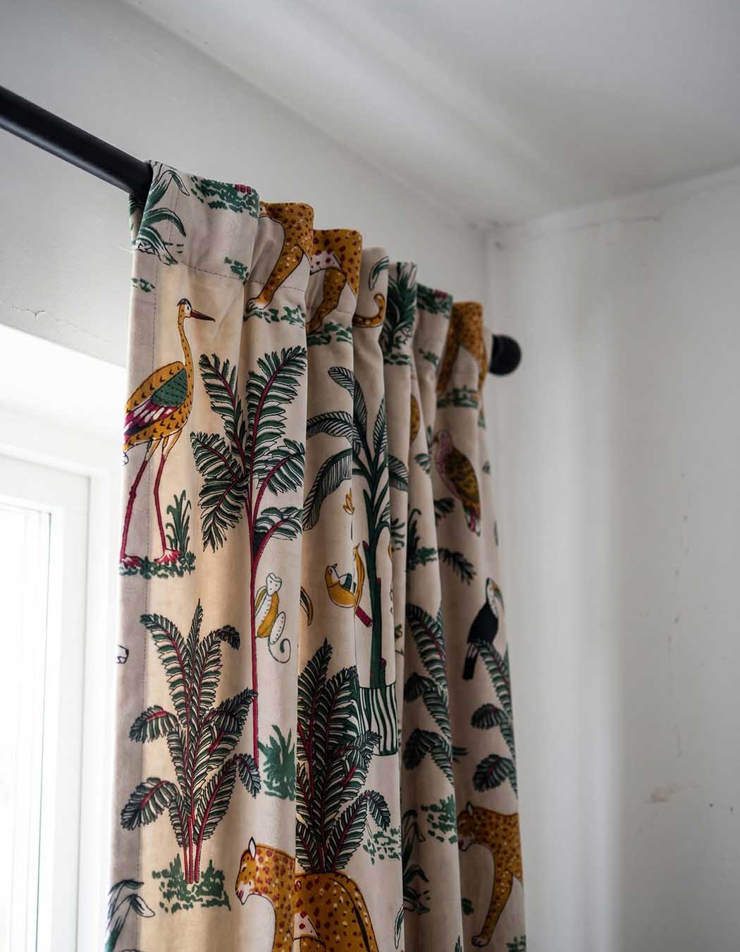 Printed velvet curtain 100 x 250 cm femme La Fiancée