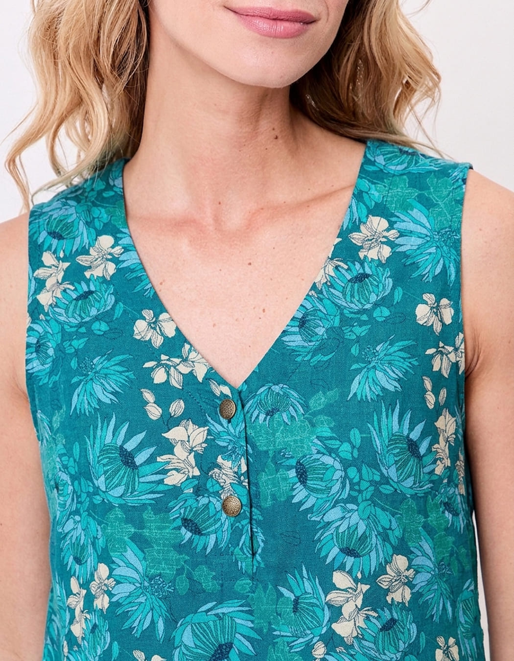 Organic cotton tank top with wide straps femme La Fiancée
