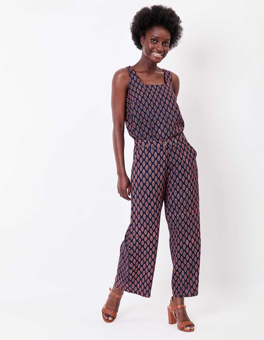 7/8 wide-leg viscose linen trousers femme La Fiancée
