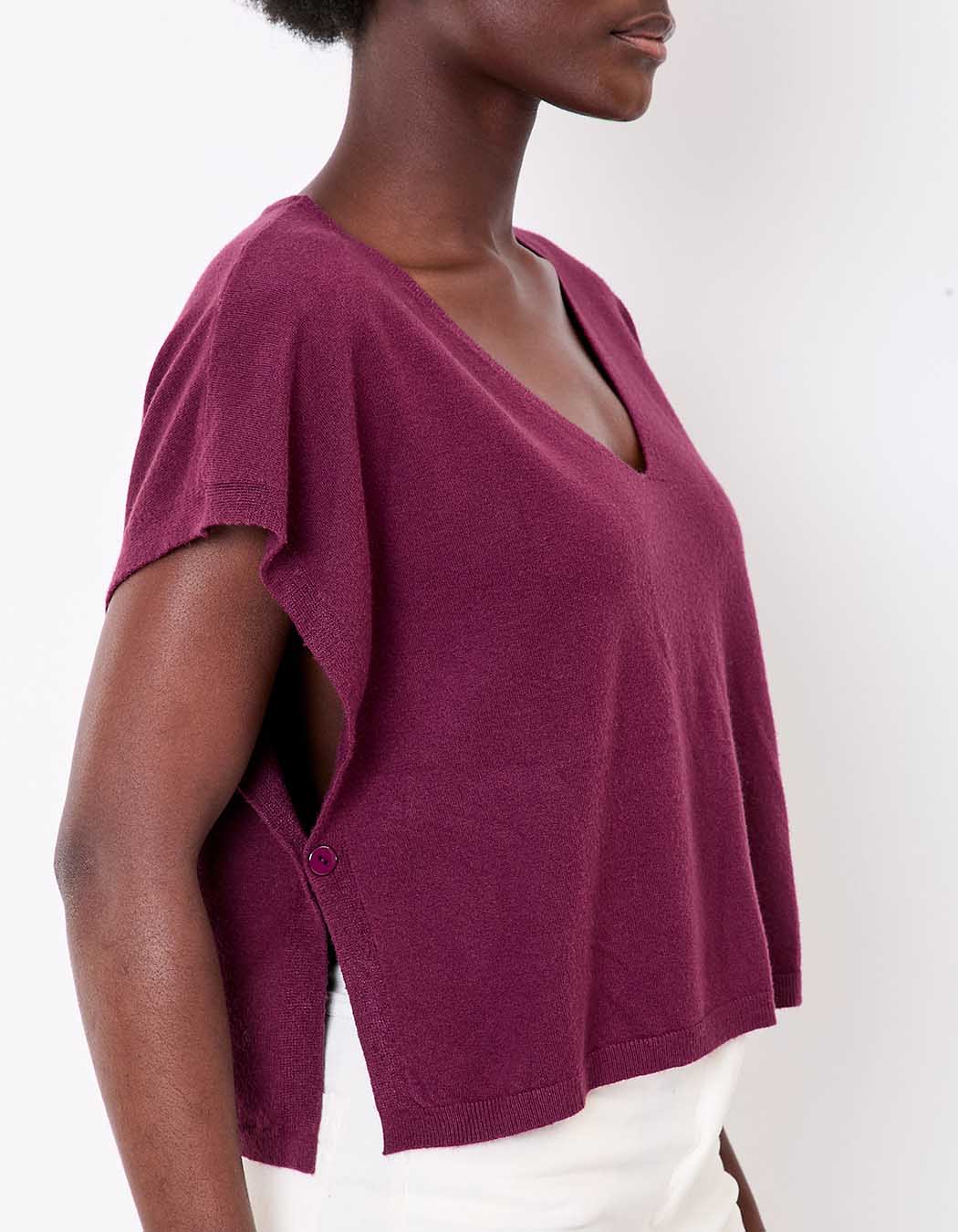 Sleeveless knit sweater femme La Fiancée