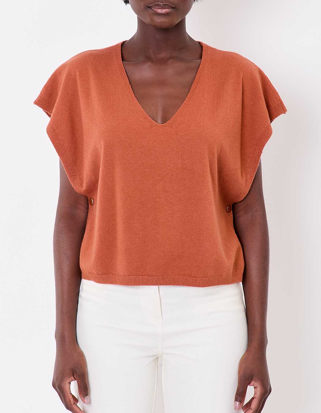 Sleeveless knit sweater femme La Fiancée