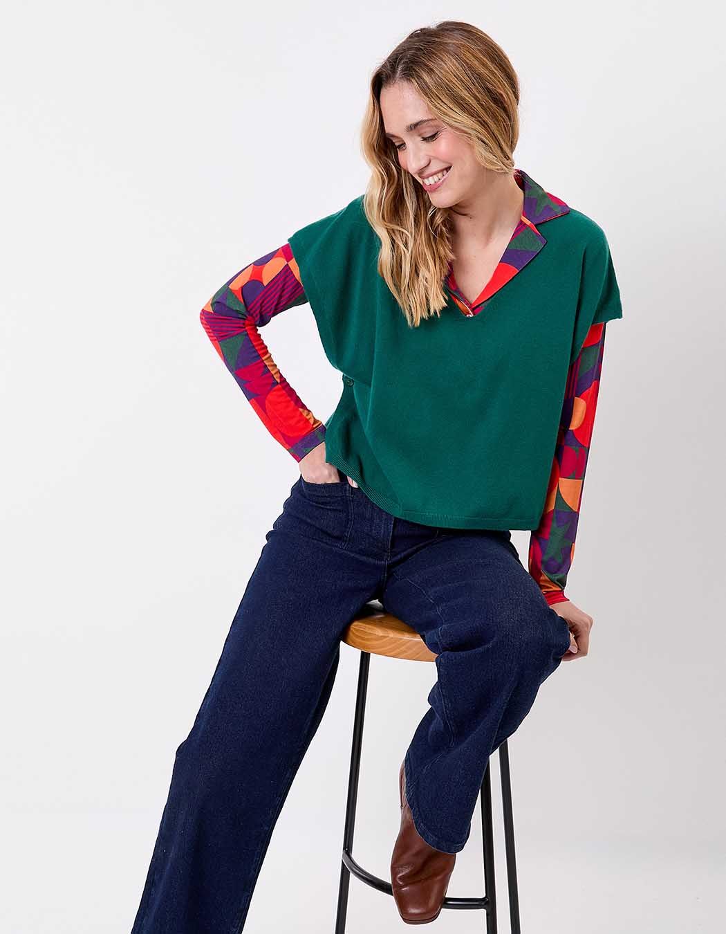 Sleeveless knit sweater femme La Fiancée