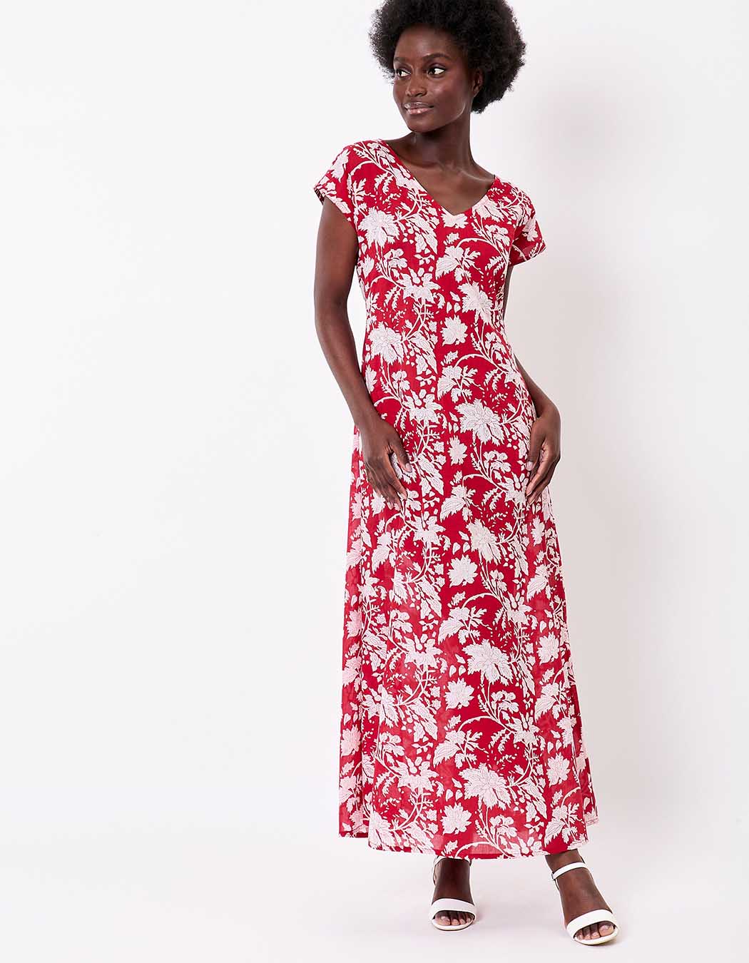 Long organic cotton voile dress femme La Fiancée