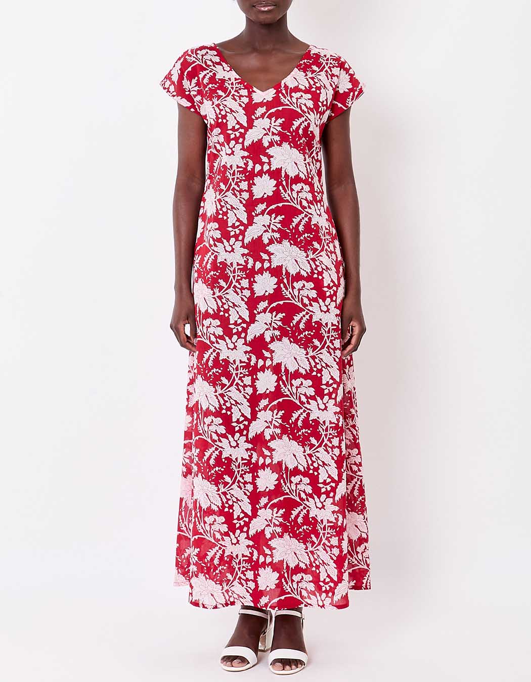Long organic cotton voile dress femme La Fiancée