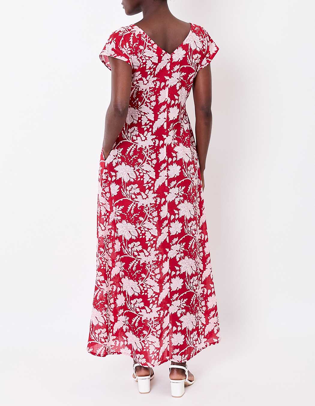 Long organic cotton voile dress femme La Fiancée