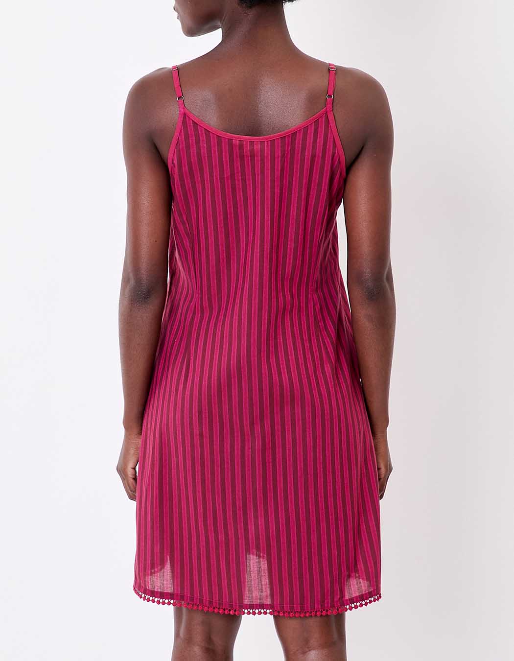 Organic cotton spaghetti strap dress femme La Fiancée