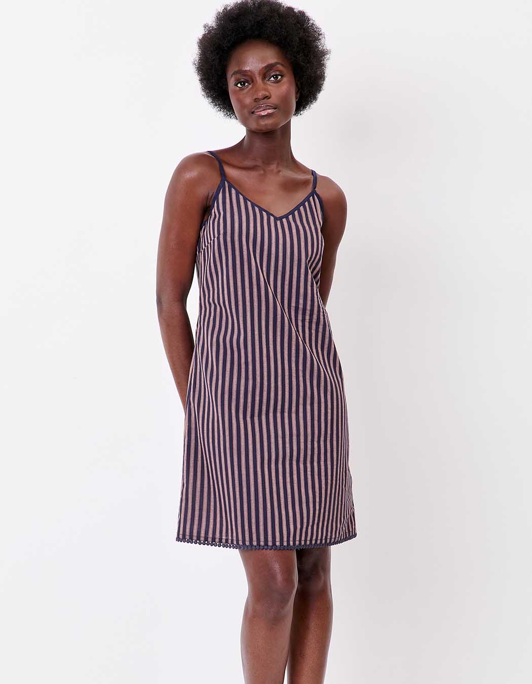 Organic cotton spaghetti strap dress femme La Fiancée