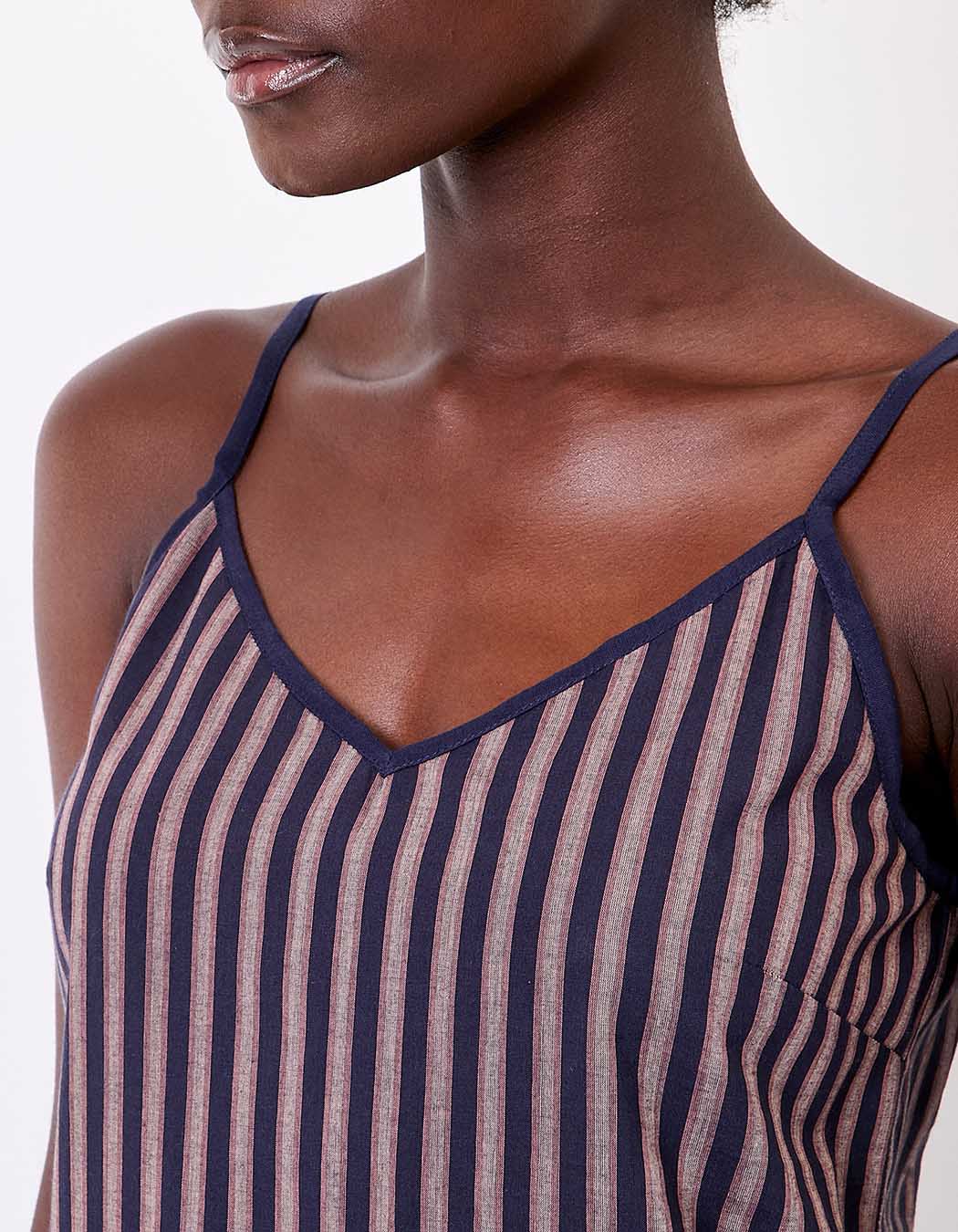 Organic cotton spaghetti strap dress femme La Fiancée