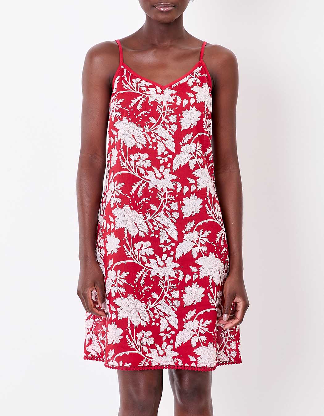 Organic cotton voile spaghetti strap dress femme La Fiancée
