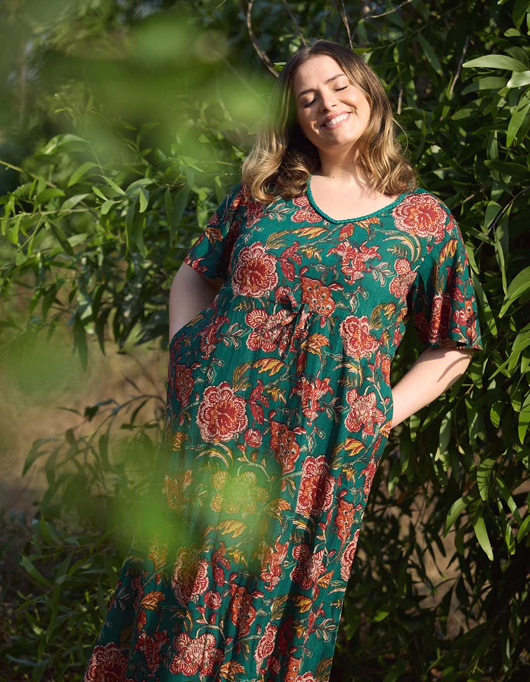 Long flowing viscose linen dress femme La Fiancée