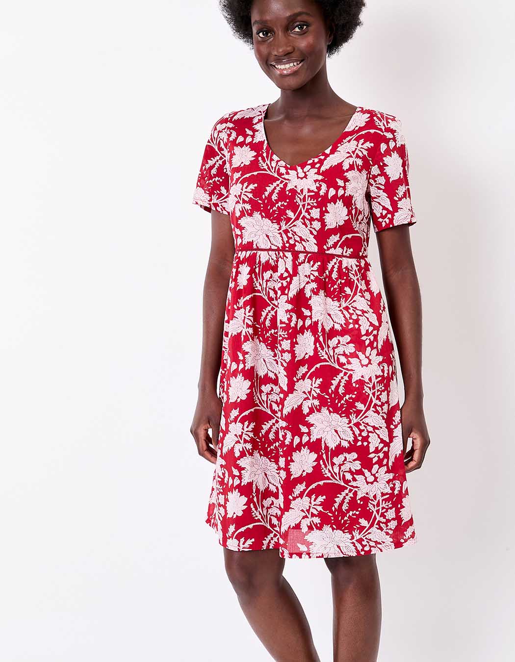 Flared lined organic cotton dress femme La Fiancée