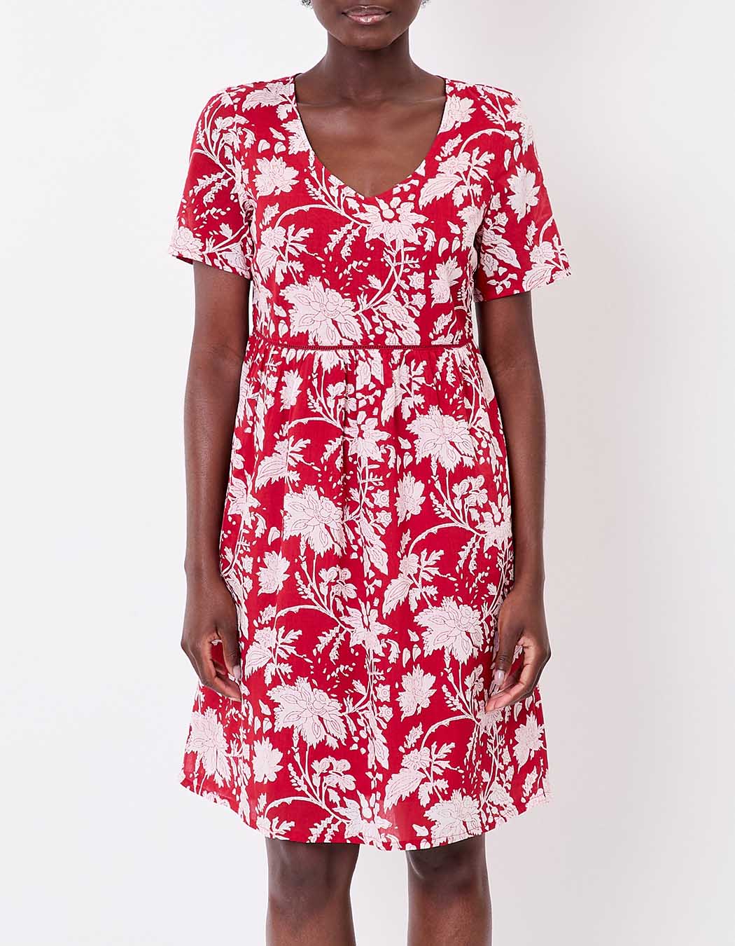 Flared lined organic cotton dress femme La Fiancée