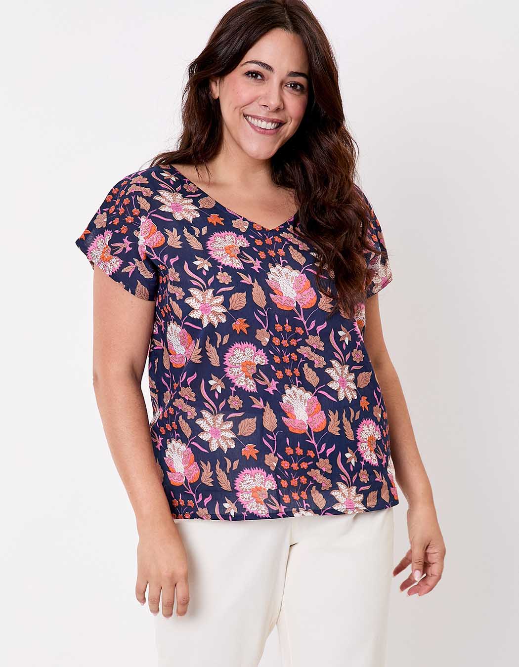 Organic cotton voile top femme La Fiancée