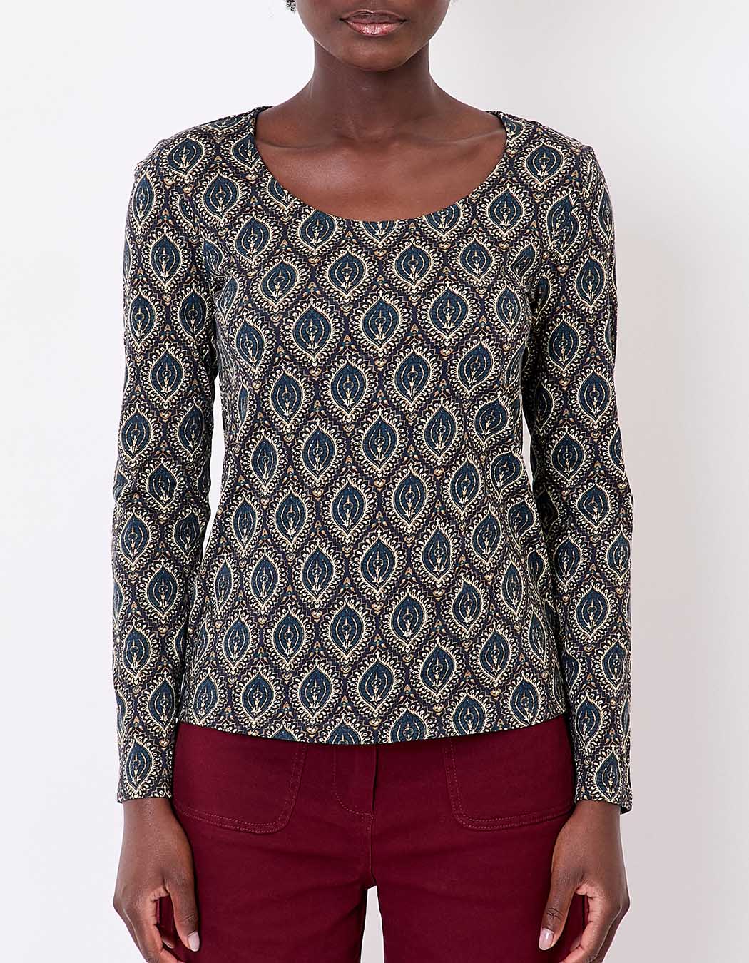 Printed organic cotton T-shirt femme La Fianc&eacute;e