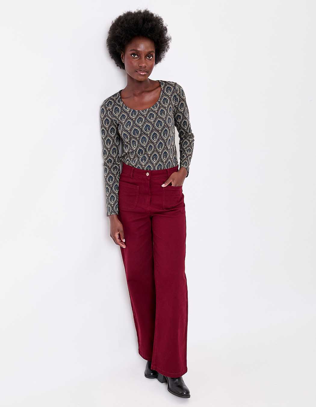 Printed organic cotton T-shirt femme La Fianc&eacute;e
