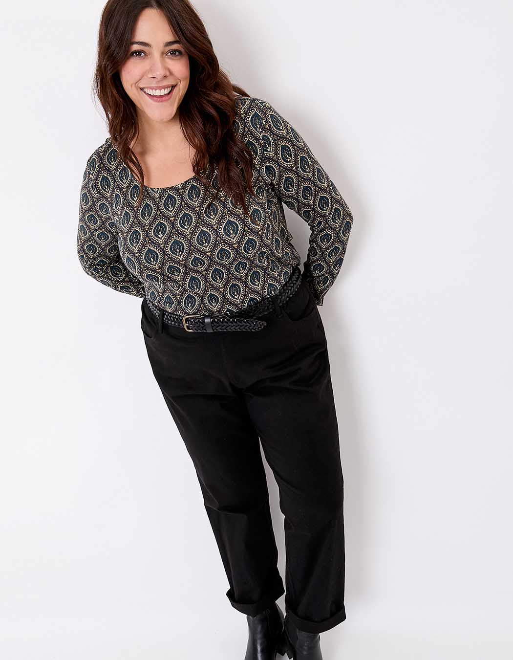 Printed organic cotton T-shirt femme La Fianc&eacute;e