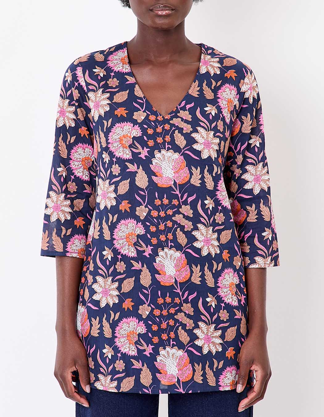 Women’s organic cotton voile tunic femme La Fiancée