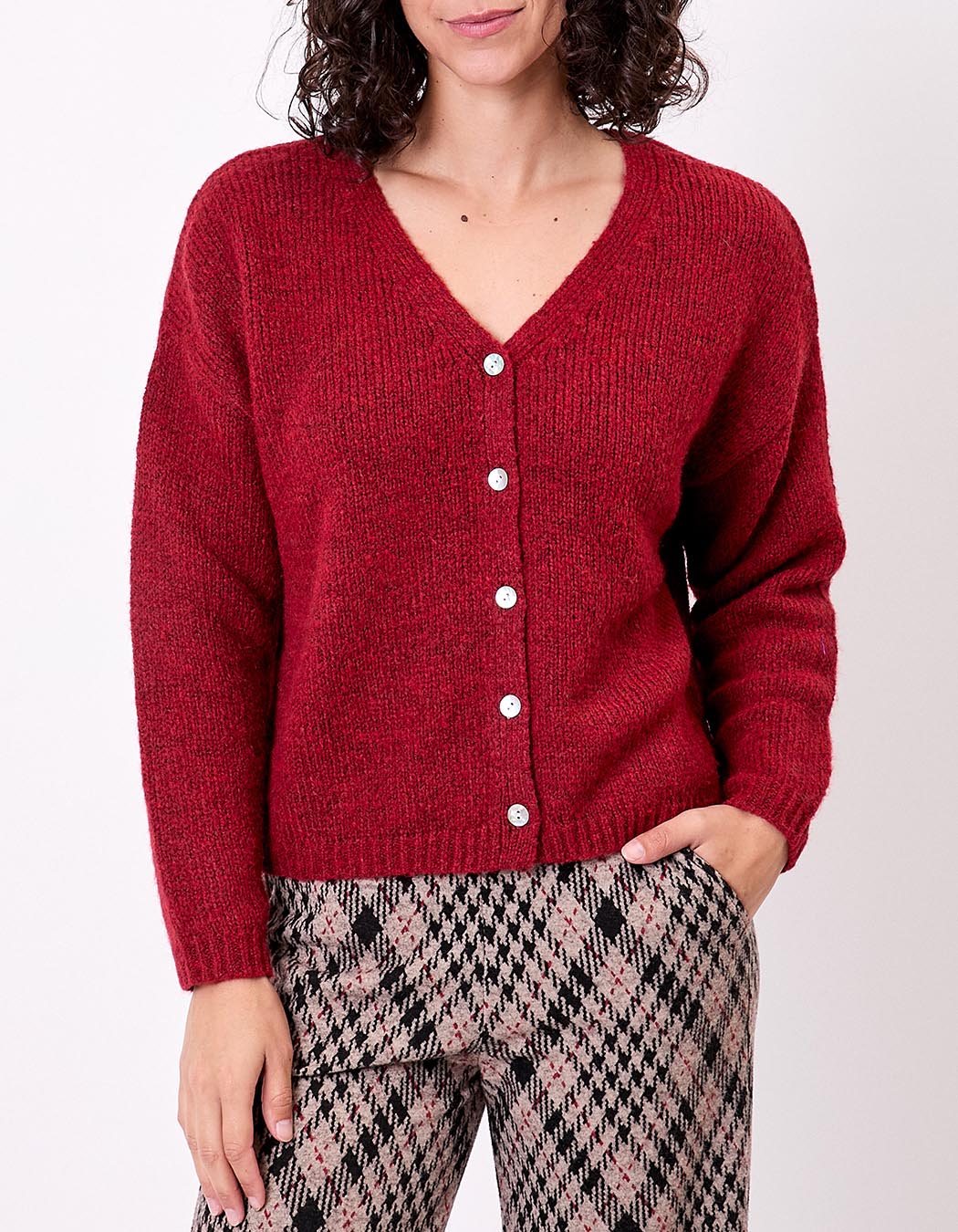 Plain cropped women’s cardigan femme La Fiancée
