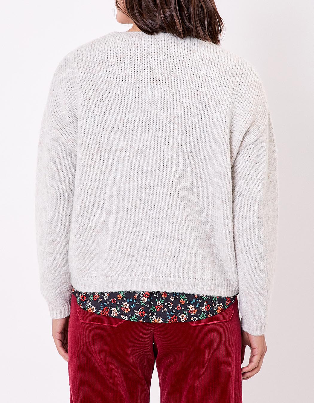 Plain cropped women’s cardigan femme La Fiancée