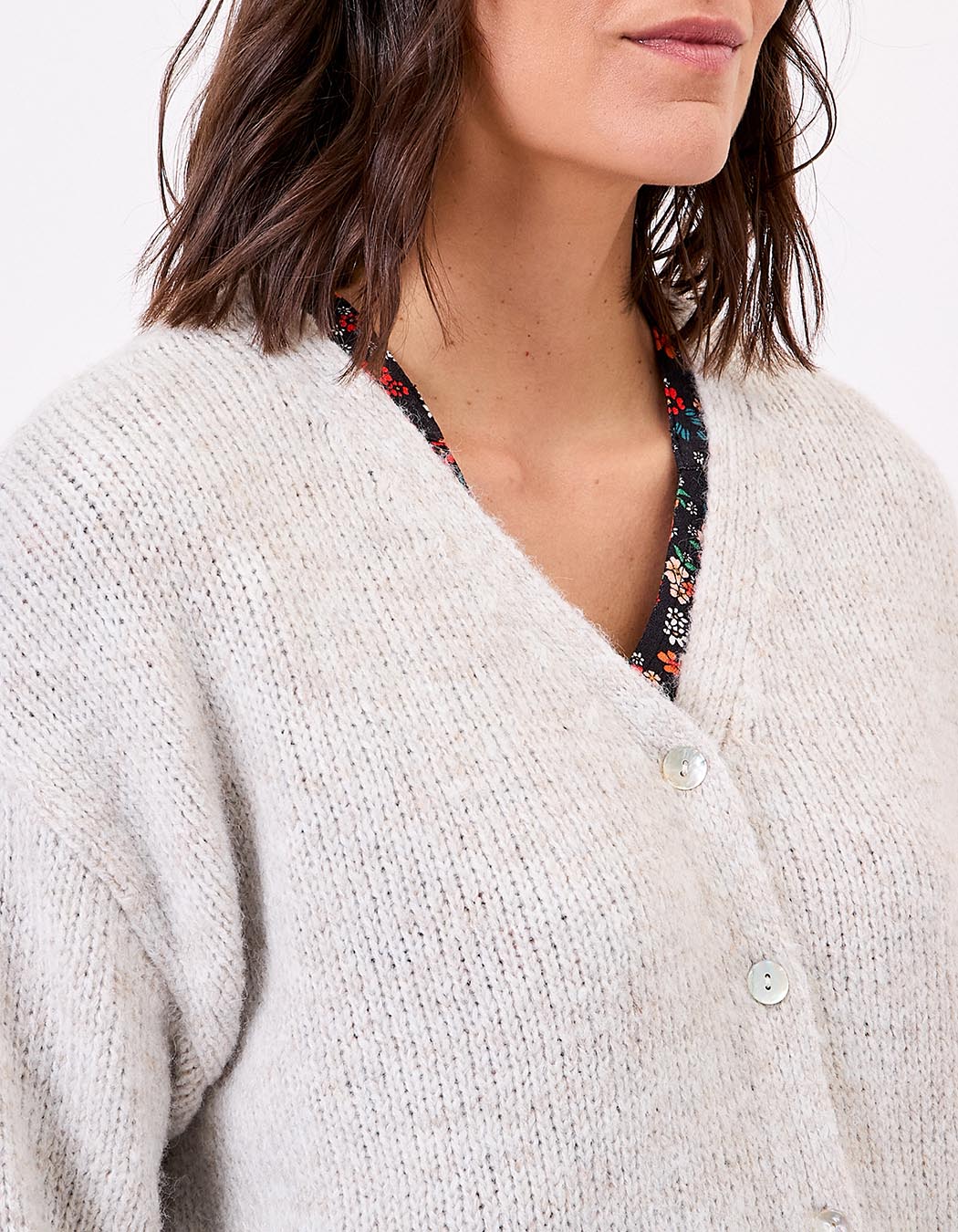 Plain cropped women’s cardigan femme La Fiancée