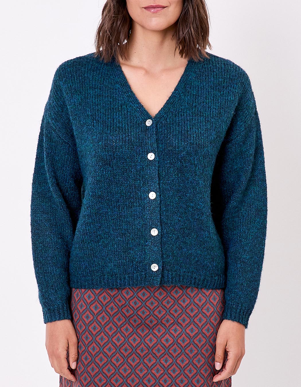 Plain cropped women’s cardigan femme La Fiancée