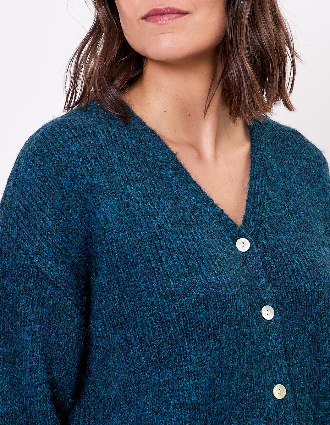 Plain cropped women’s cardigan femme La Fiancée