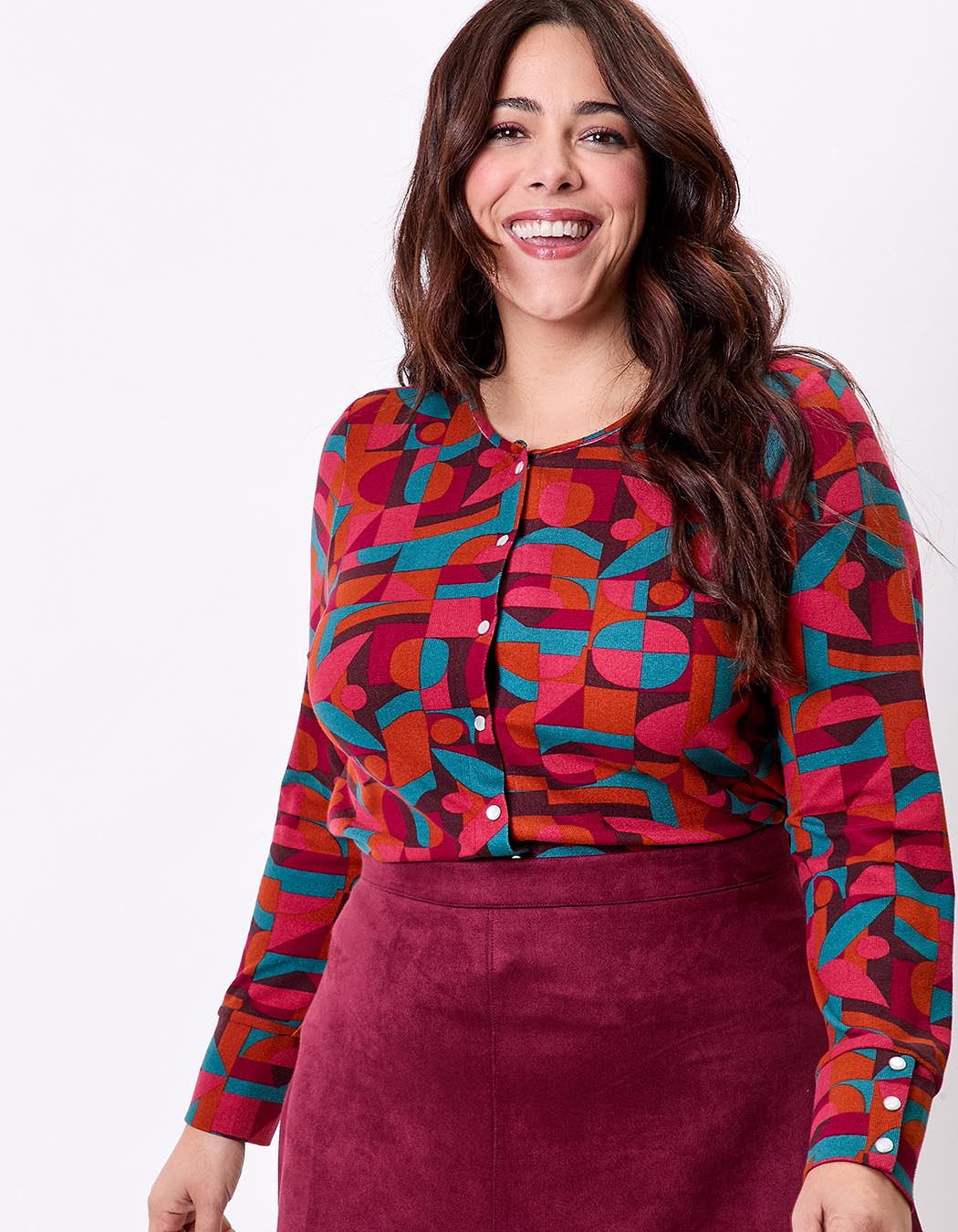 Fine knit buttoned cardigan femme La Fianc&eacute;e