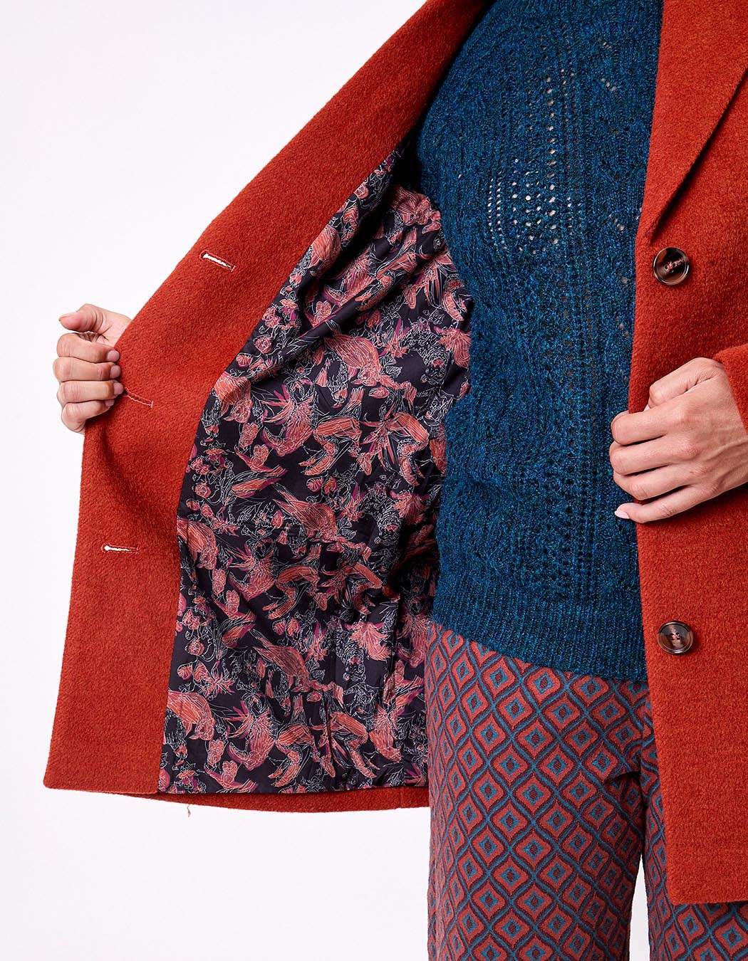 Straight wool-blend coat femme La Fiancée