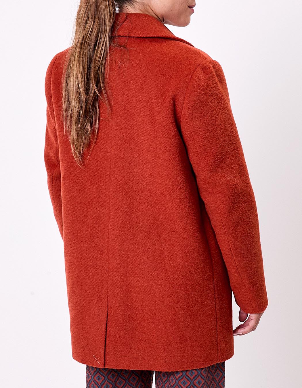 Straight wool-blend coat femme La Fiancée
