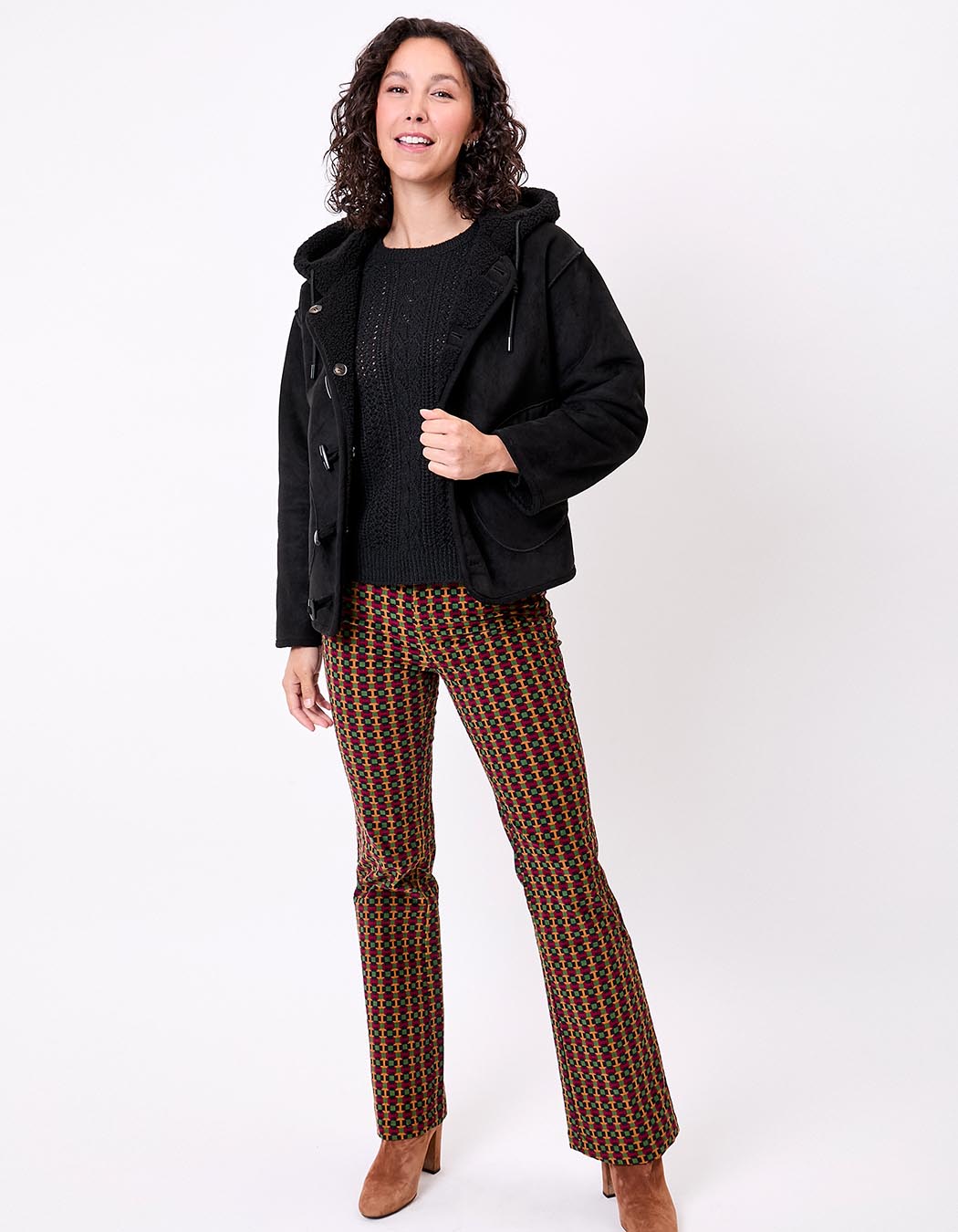 Reversible suede coat femme La Fiancée