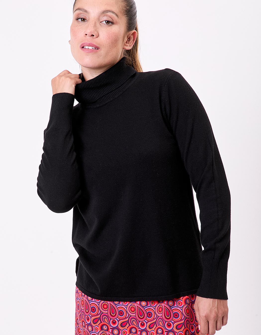 Turtleneck knit sweater femme La Fiancée