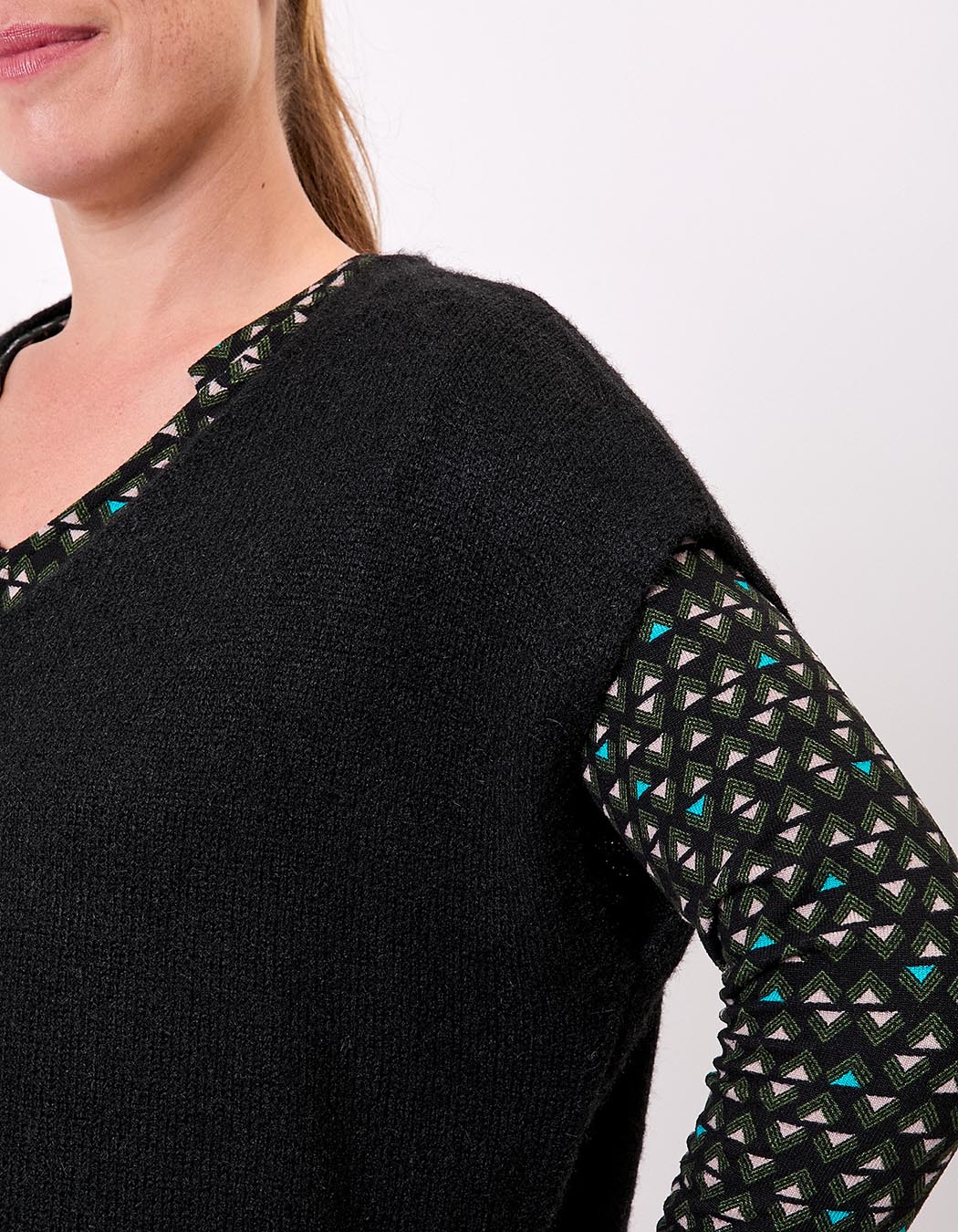 Plain sleeveless knitted sweater femme La Fiancée