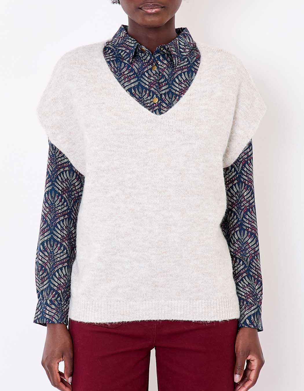 Plain sleeveless knitted sweater femme La Fiancée