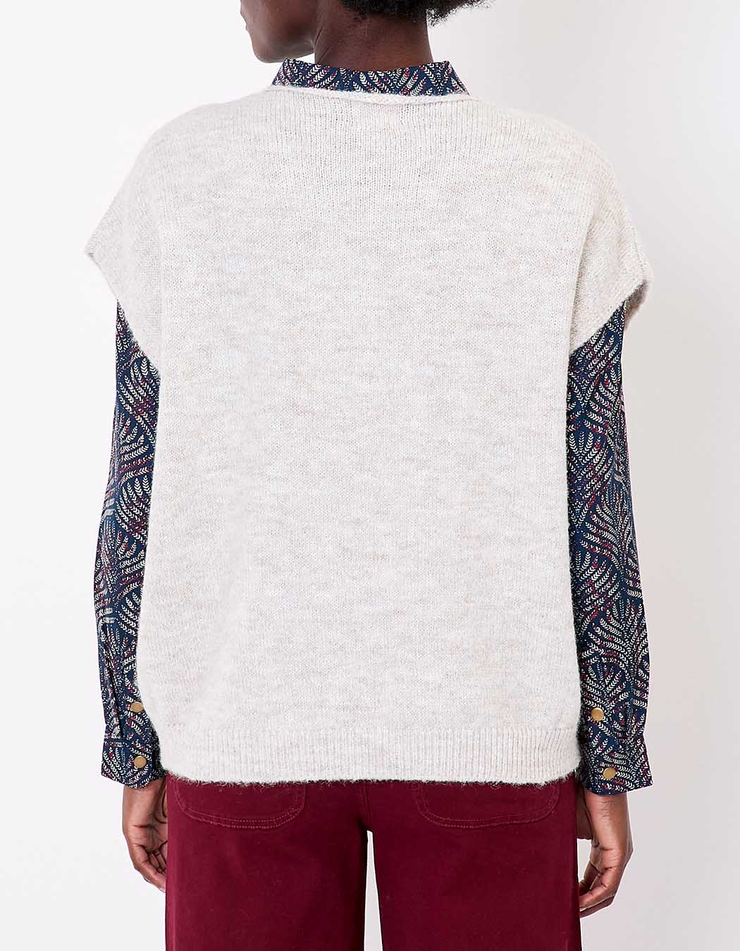 Plain sleeveless knitted sweater femme La Fiancée