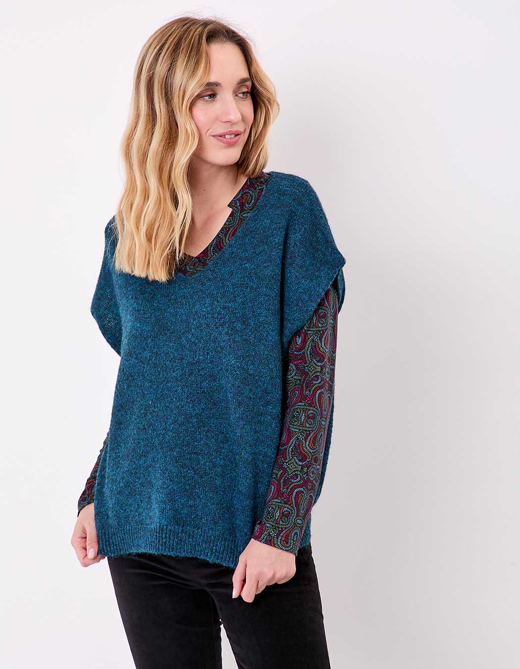 Plain sleeveless knitted sweater femme La Fiancée