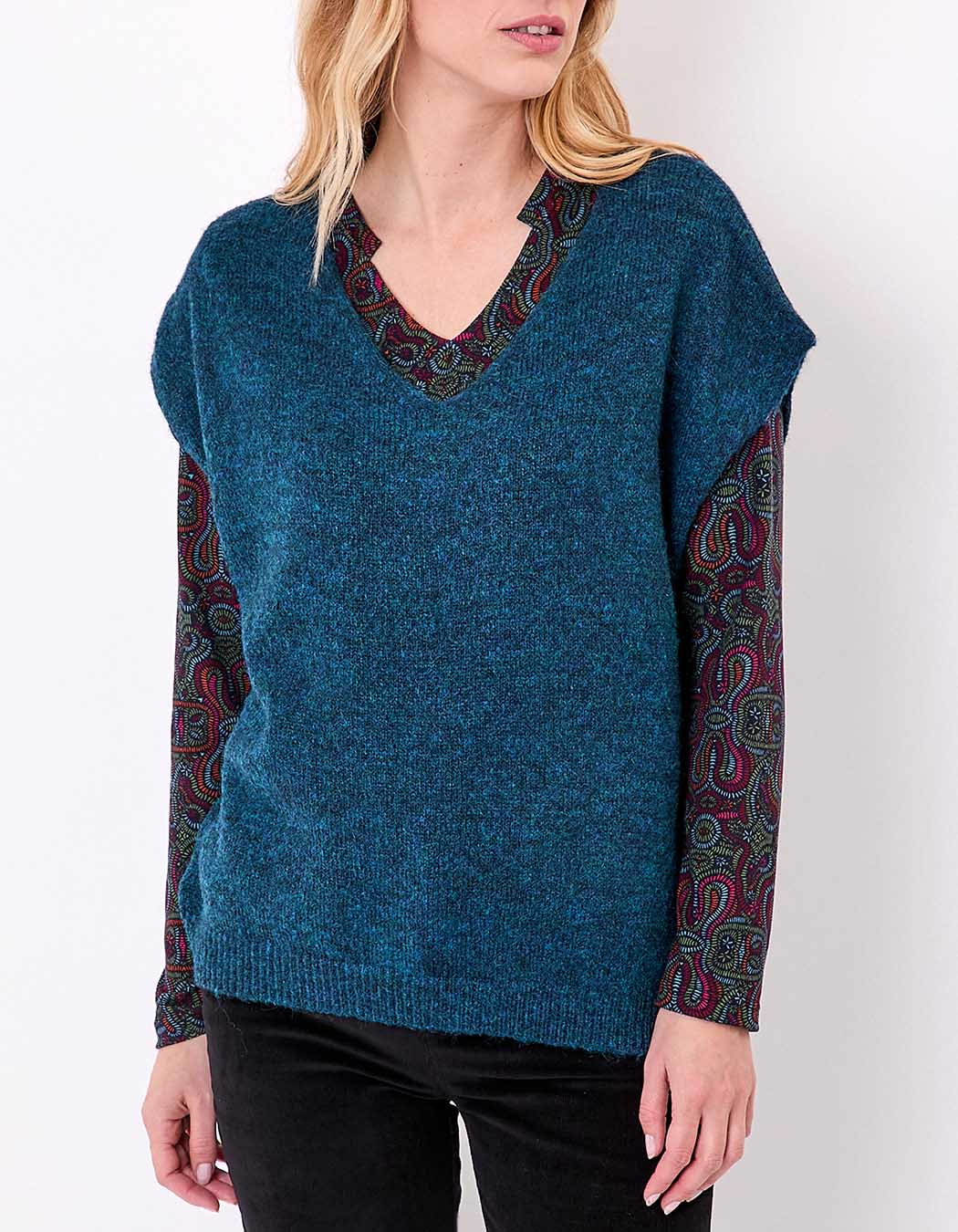 Plain sleeveless knitted sweater femme La Fiancée