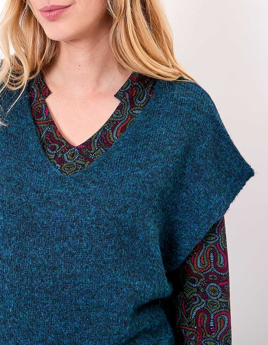 Plain sleeveless knitted sweater femme La Fiancée