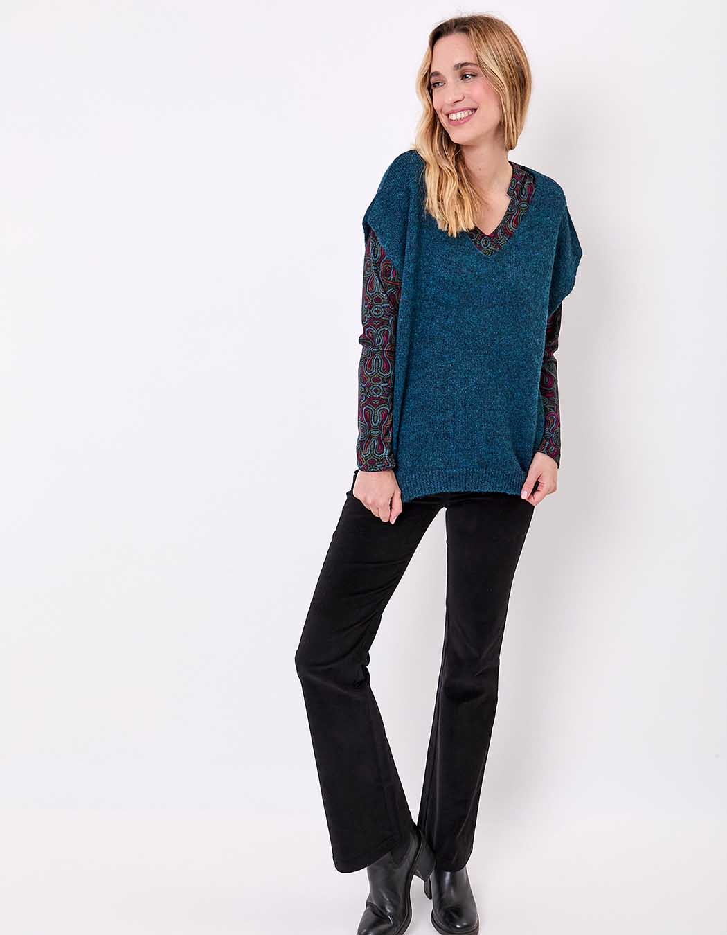 Plain sleeveless knitted sweater femme La Fiancée