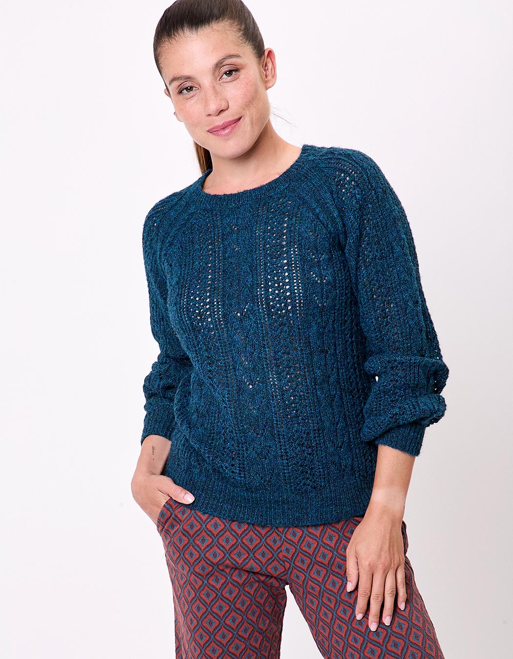 Fancy knit sweater femme La Fianc&eacute;e