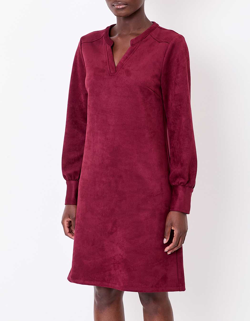 Straight suede-effect dress femme La Fiancée